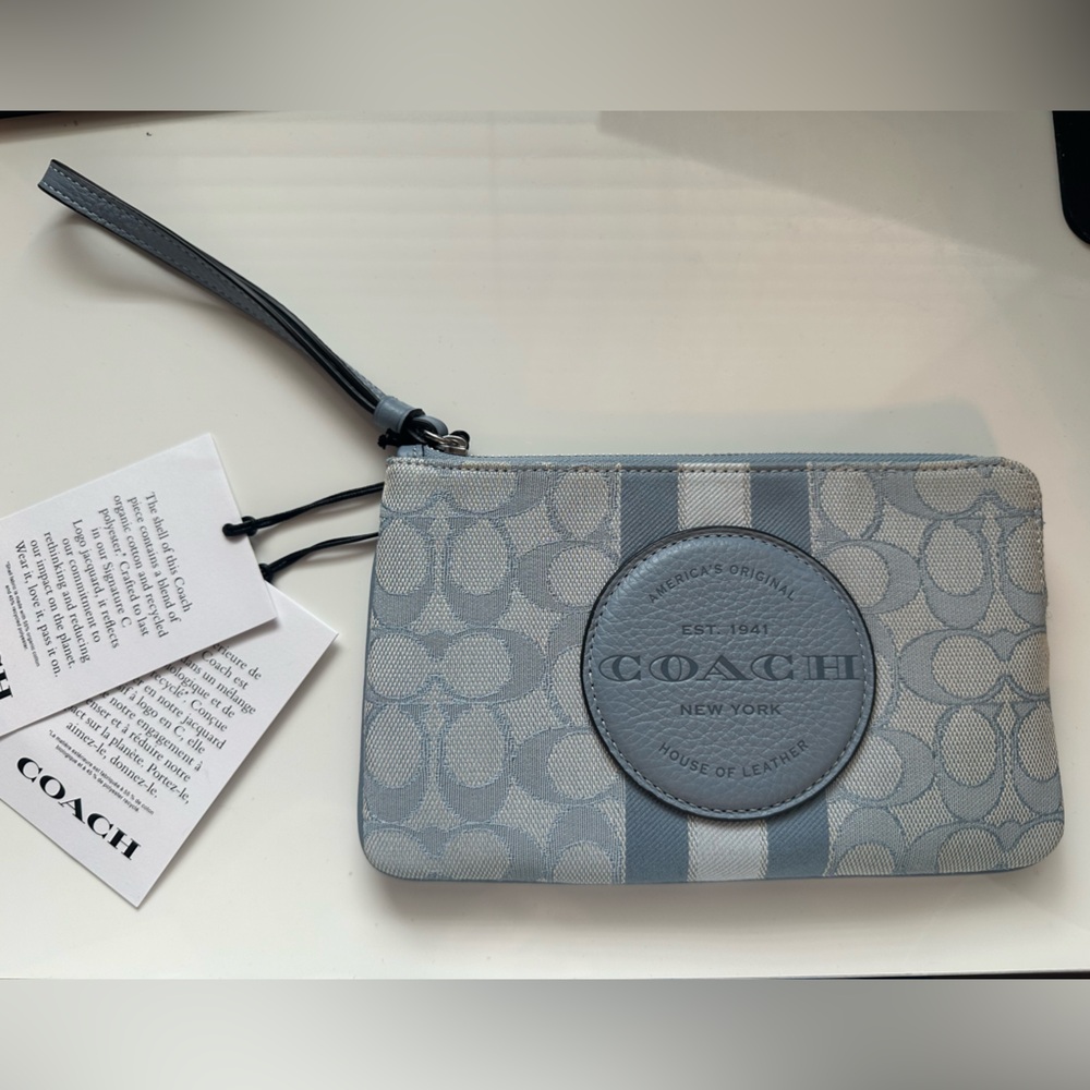 Coach Wristlet Marble Blue